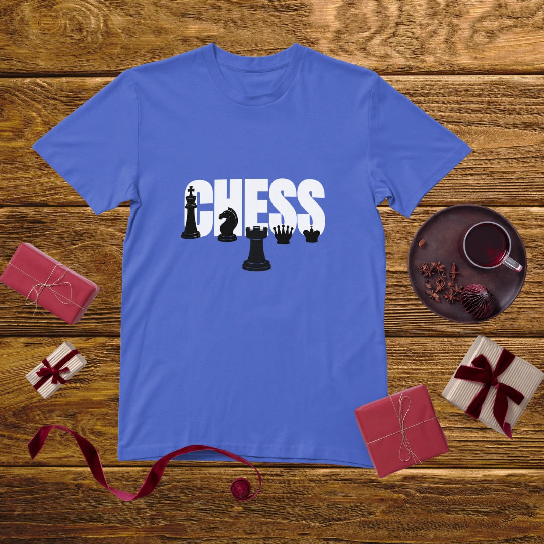 Chess Text R-1 | Round neck T-shirt | Unisex