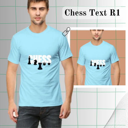 Chess Text R-1 | Round neck T-shirt | Unisex